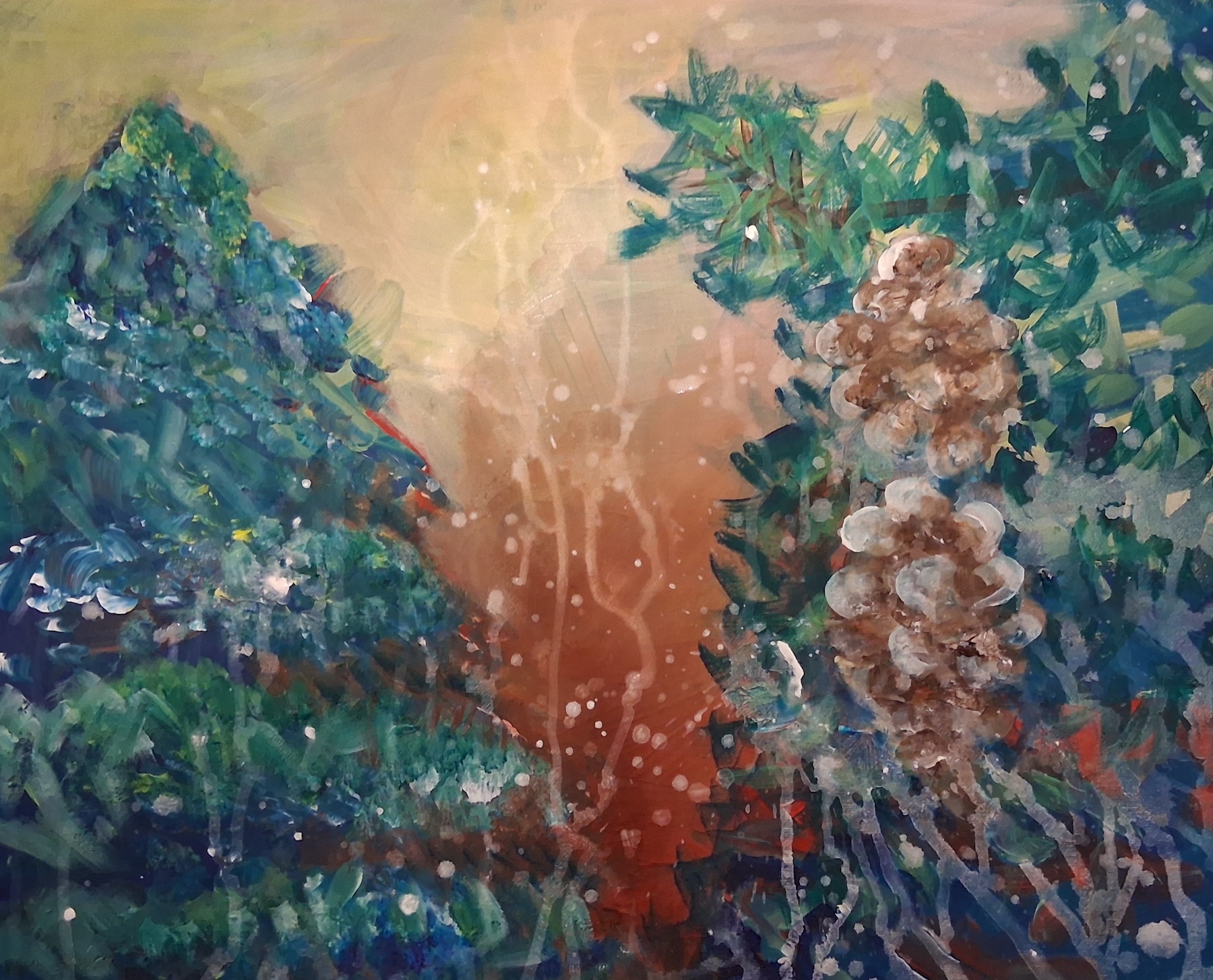 Impressionistic Winter Pine Tree Winter26 Sample (horizontal)