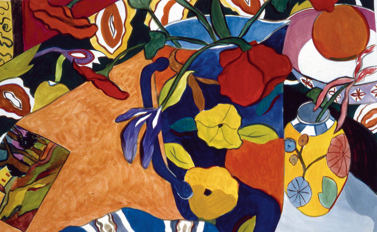 Nancy Marks “Blue Floral Vase”