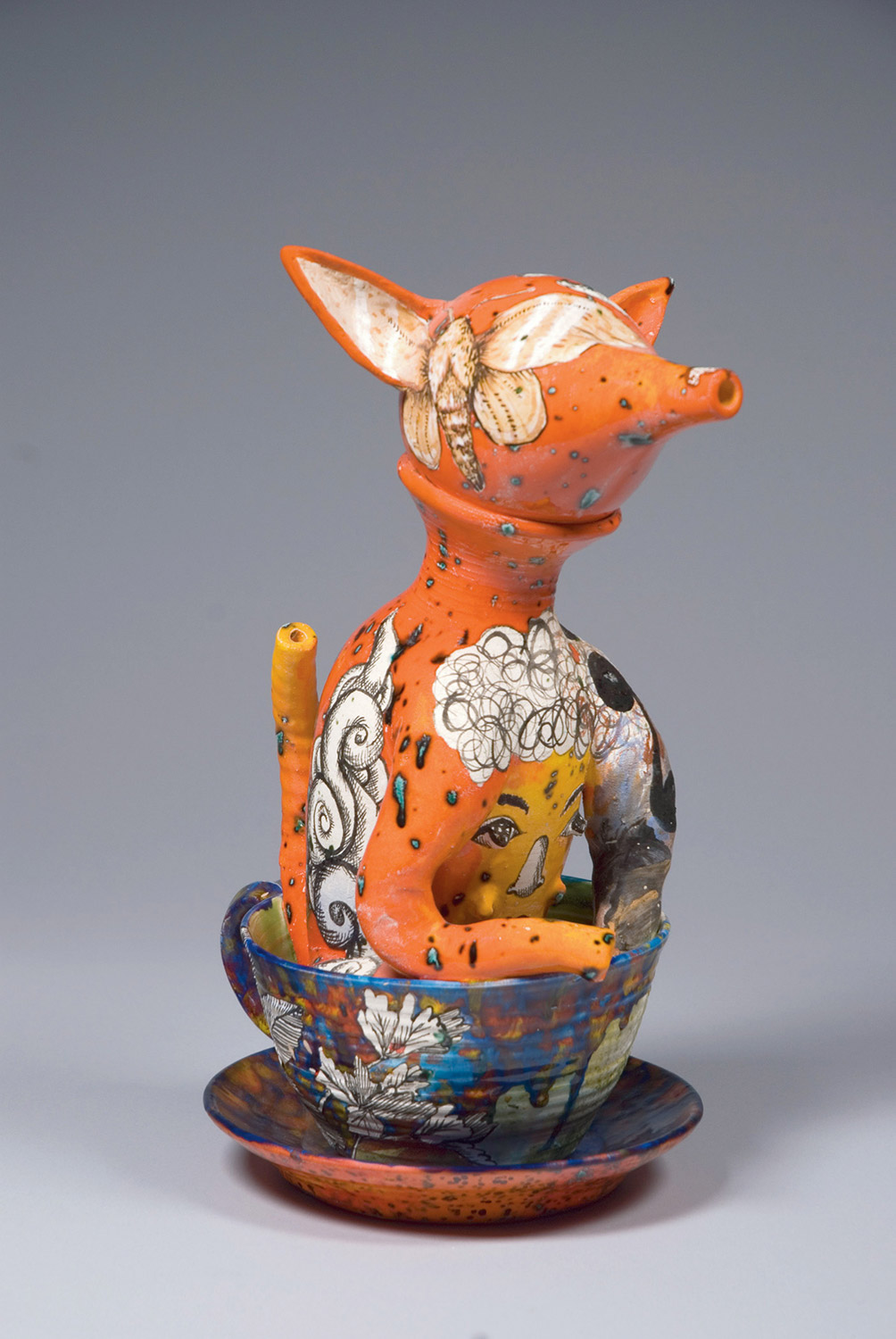 Michael Lucero “Chihuahua in a Teacup Teapot” from the New World Series
