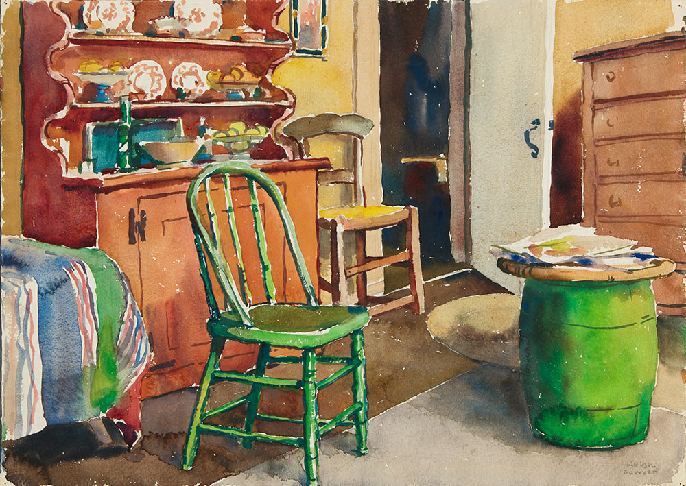 Helen Sawyer “Cottage Interior (Inventory #31)”