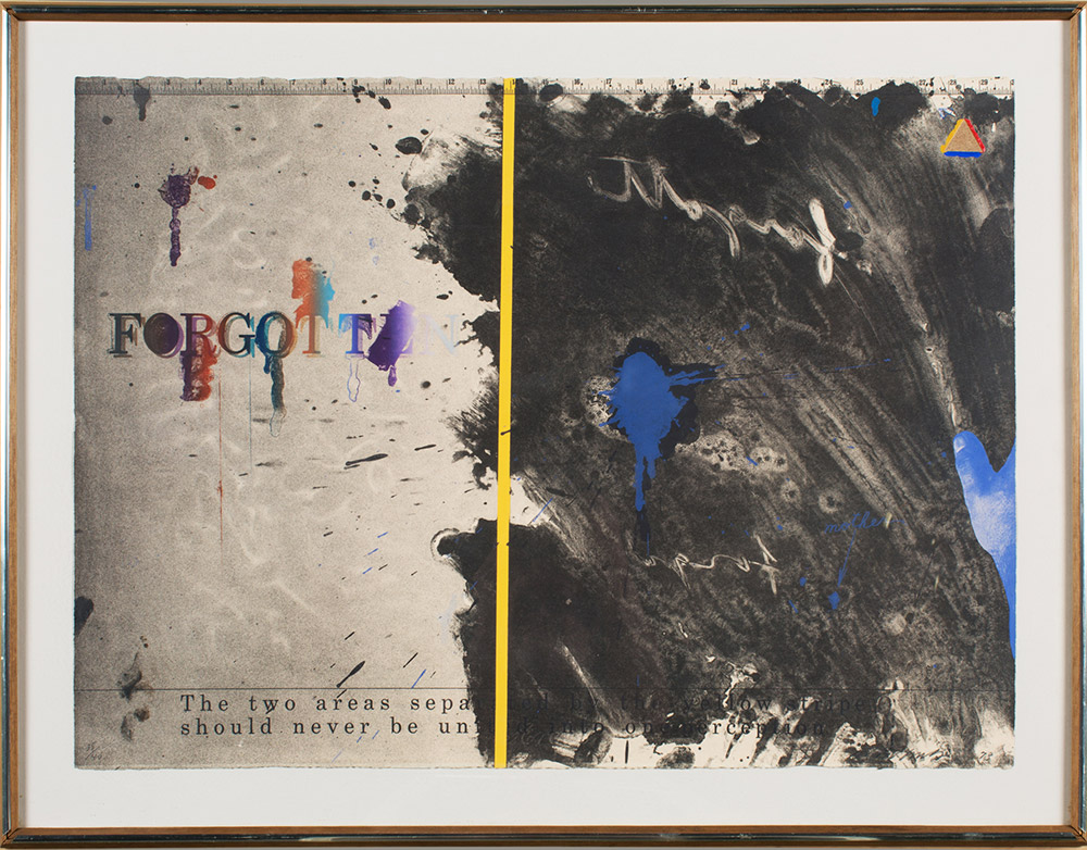 Shusaku Arakawa “Untitled 1 (Forgotten: the two areas separated by the yellow stripe)”