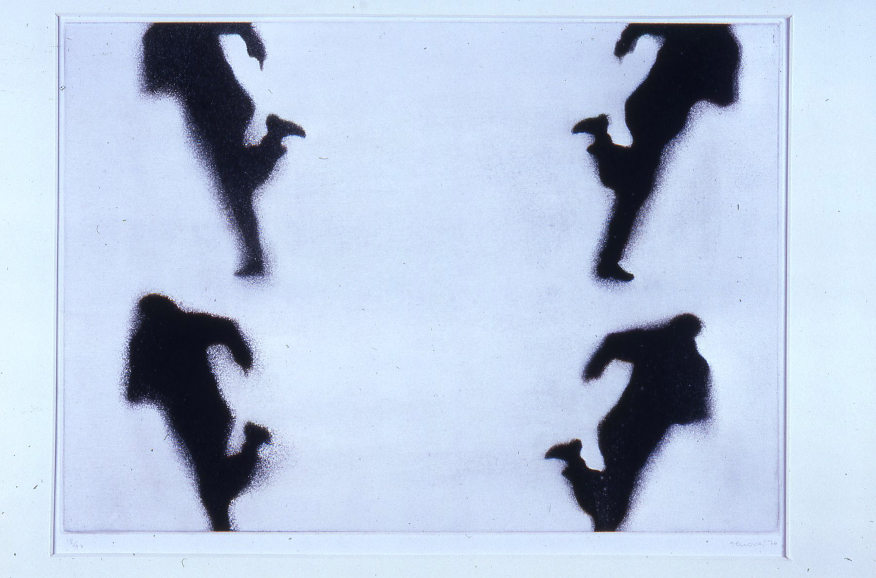 Juan Genovès “Order to Move Aside” from El Lugar Y El Tiempo (Time and Place Series)