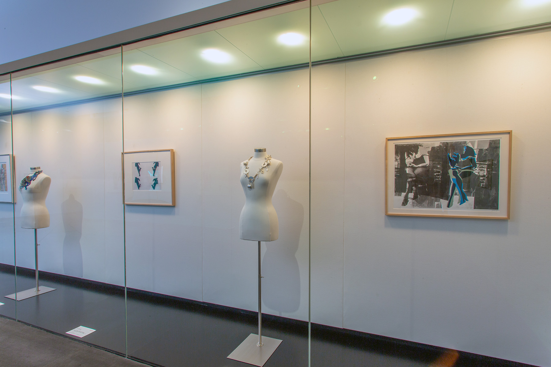 Installation view, Silhouette: Capturing the Human Form in Contemporary Prints and Art Jewelry