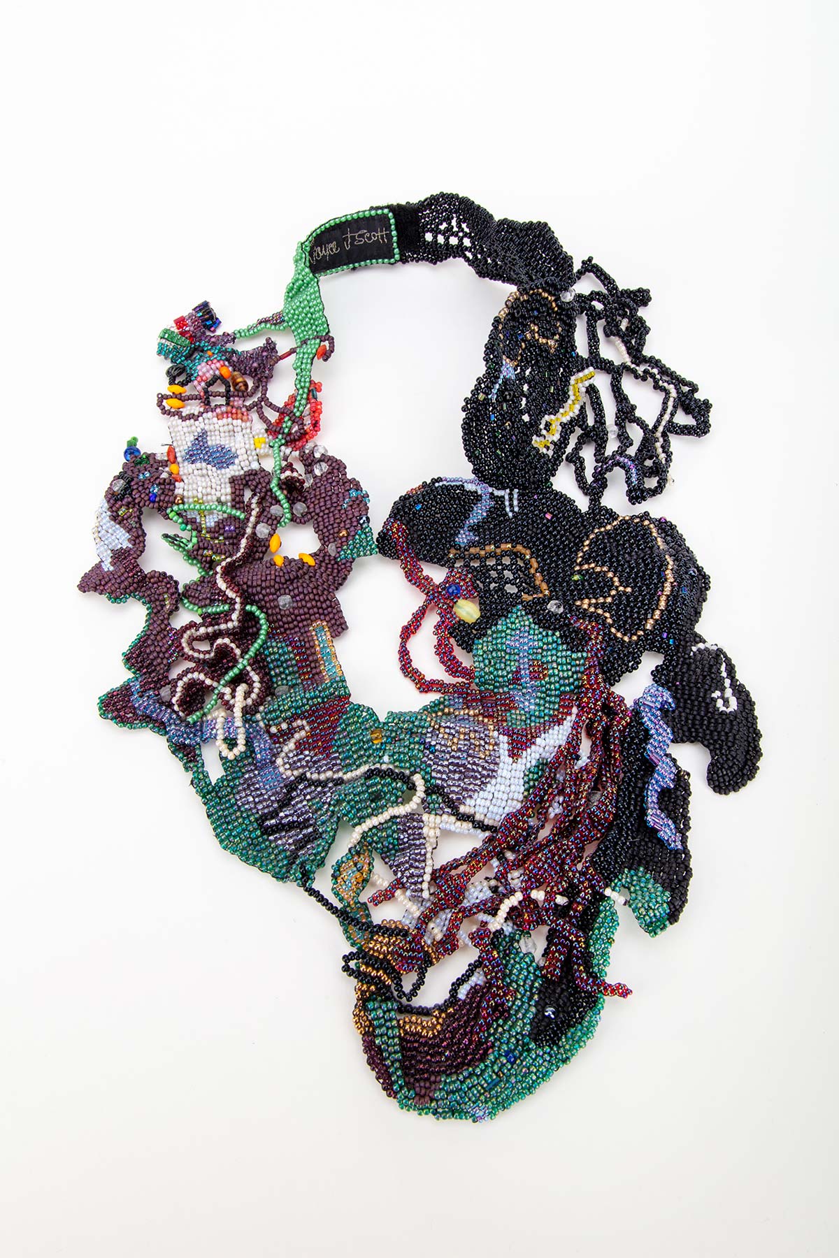 Joyce Scott, Topographical Fields (Neckpiece)