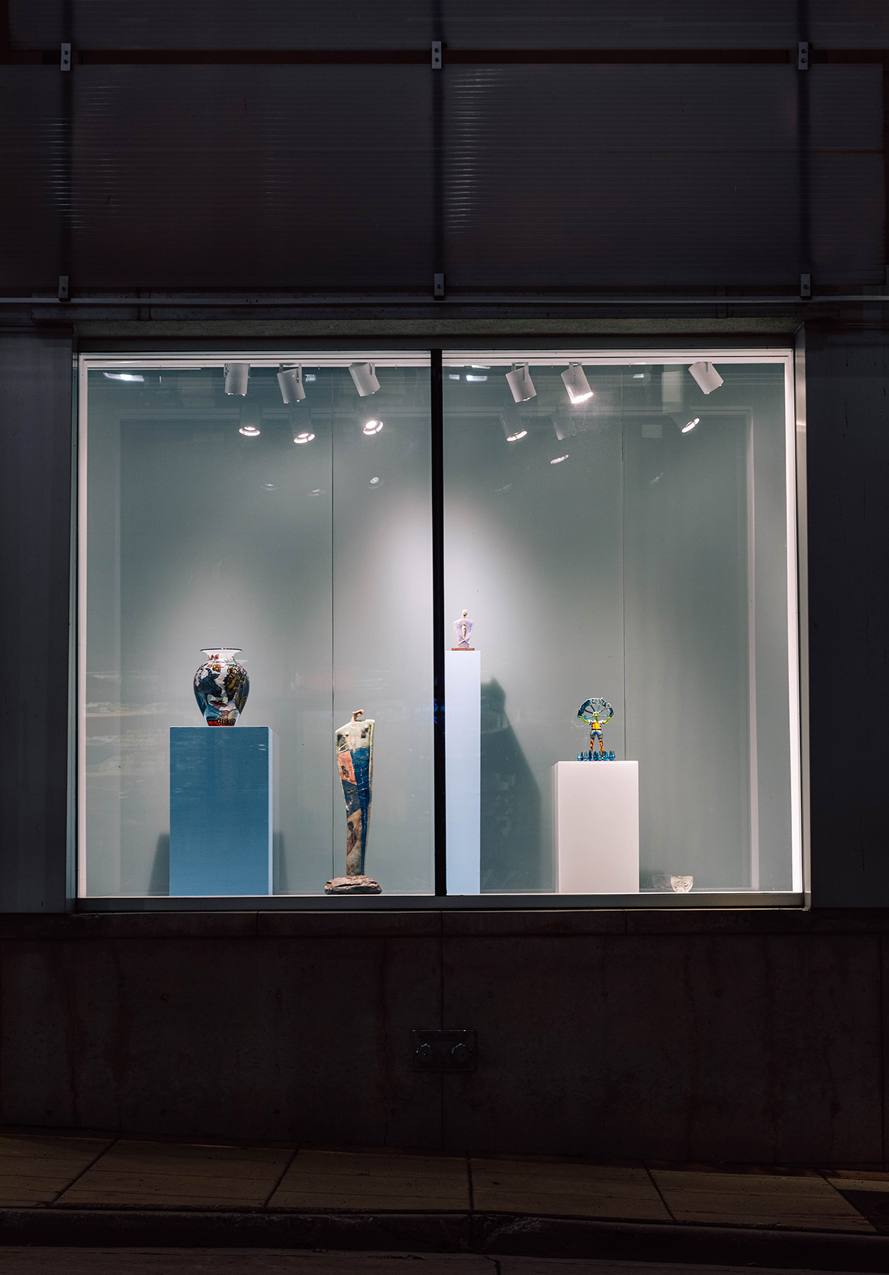 Installation view, On Fire: Surveying Women in Glass in the Late-Twentieth Century