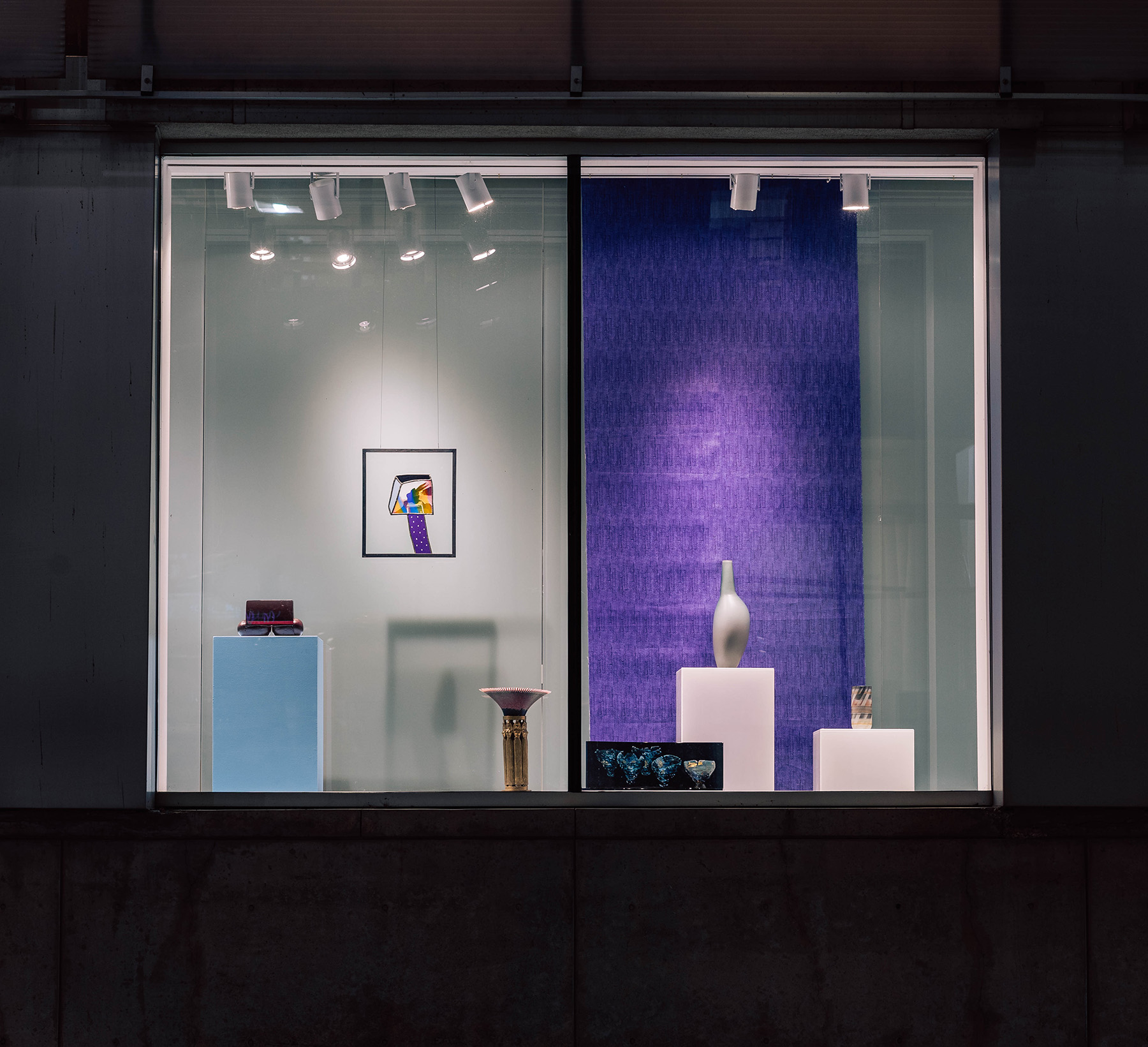Installation view, On Fire: Surveying Women in Glass in the Late-Twentieth Century