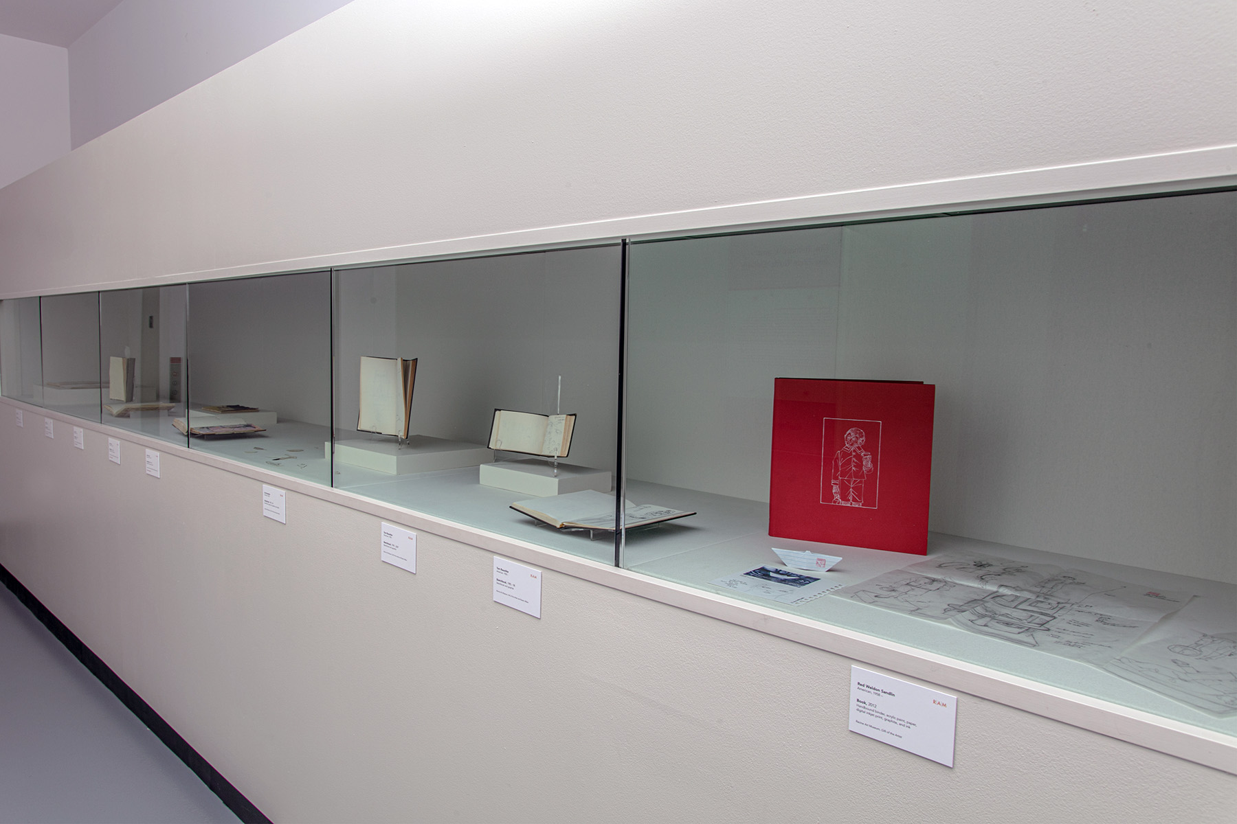 Installation view, Sketchbooks from RAM’s Collection: Exploring Process