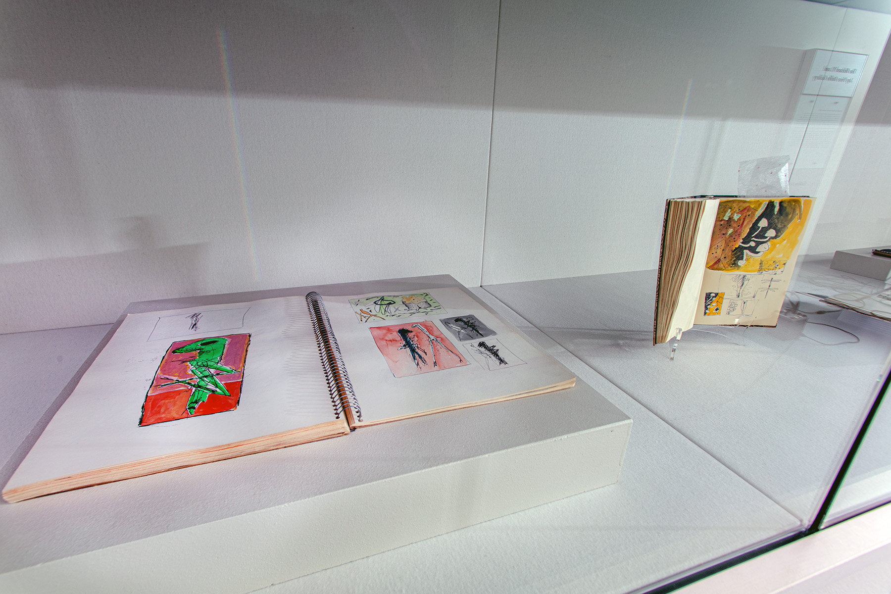 Installation view, Sketchbooks from RAM’s Collection: Exploring Process