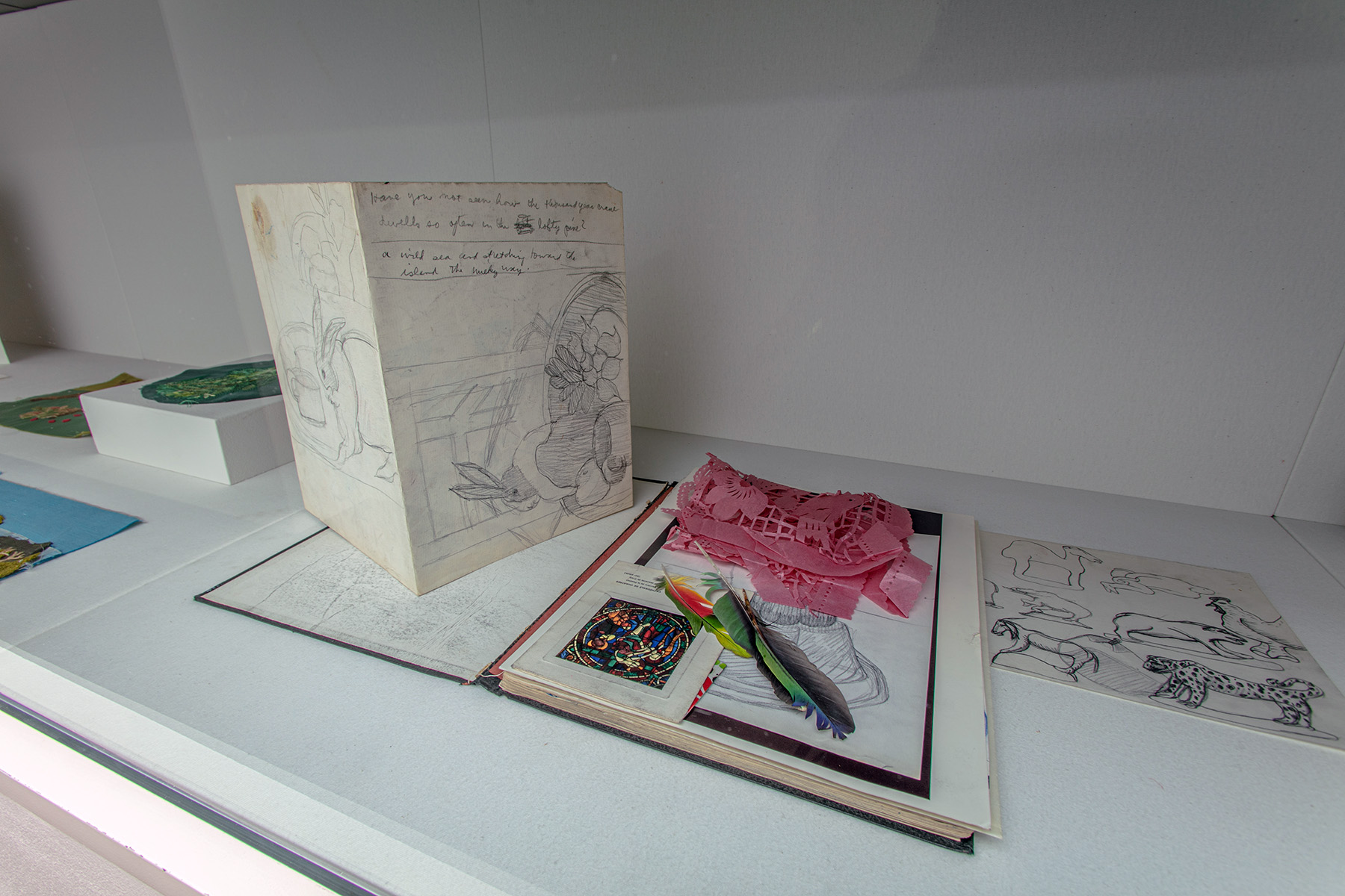 Installation view, Sketchbooks from RAM’s Collection: Exploring Process