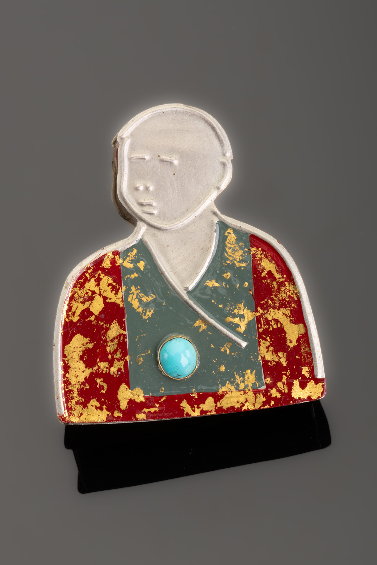 Esther Knobel, Precious Man Brooch from the Immigrant Series (front)