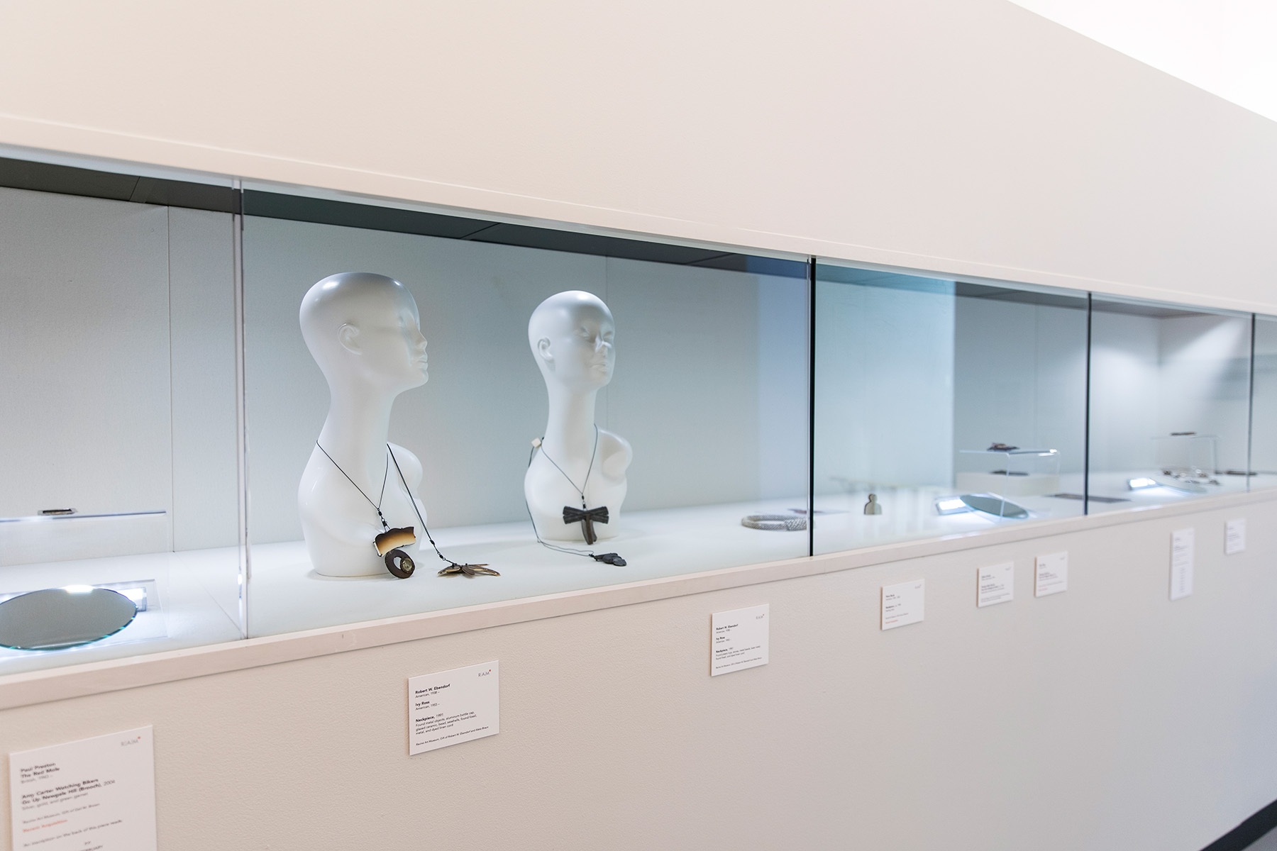 Installation view, Open Close Front Back: Exploring Contemporary Art Jewelry Design