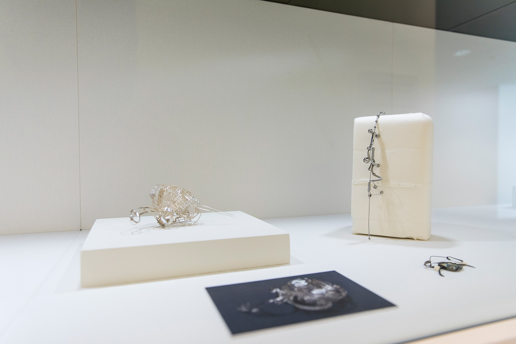 Installation view, Open Close Front Back: Exploring Contemporary Art Jewelry Design
