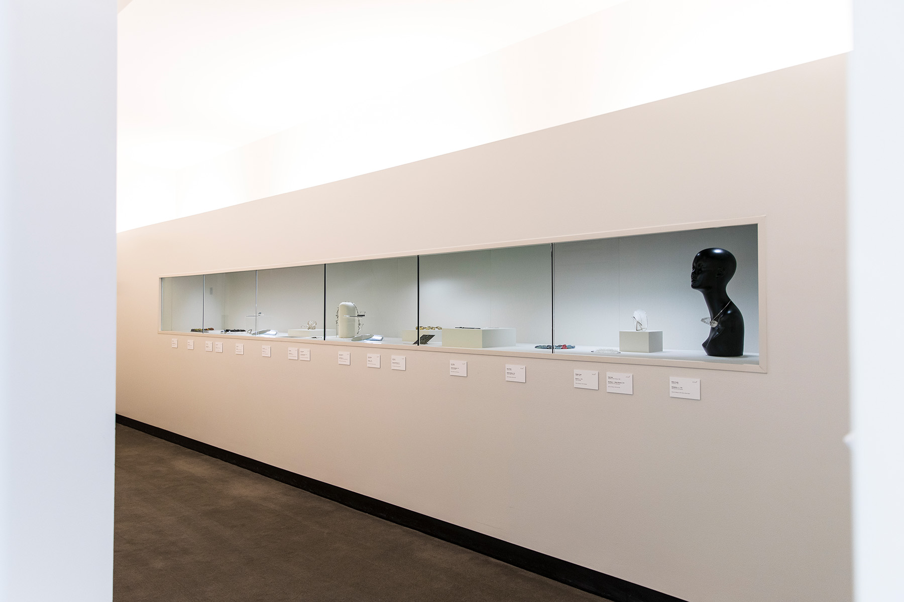 Installation view, Open Close Front Back: Exploring Contemporary Art Jewelry Design