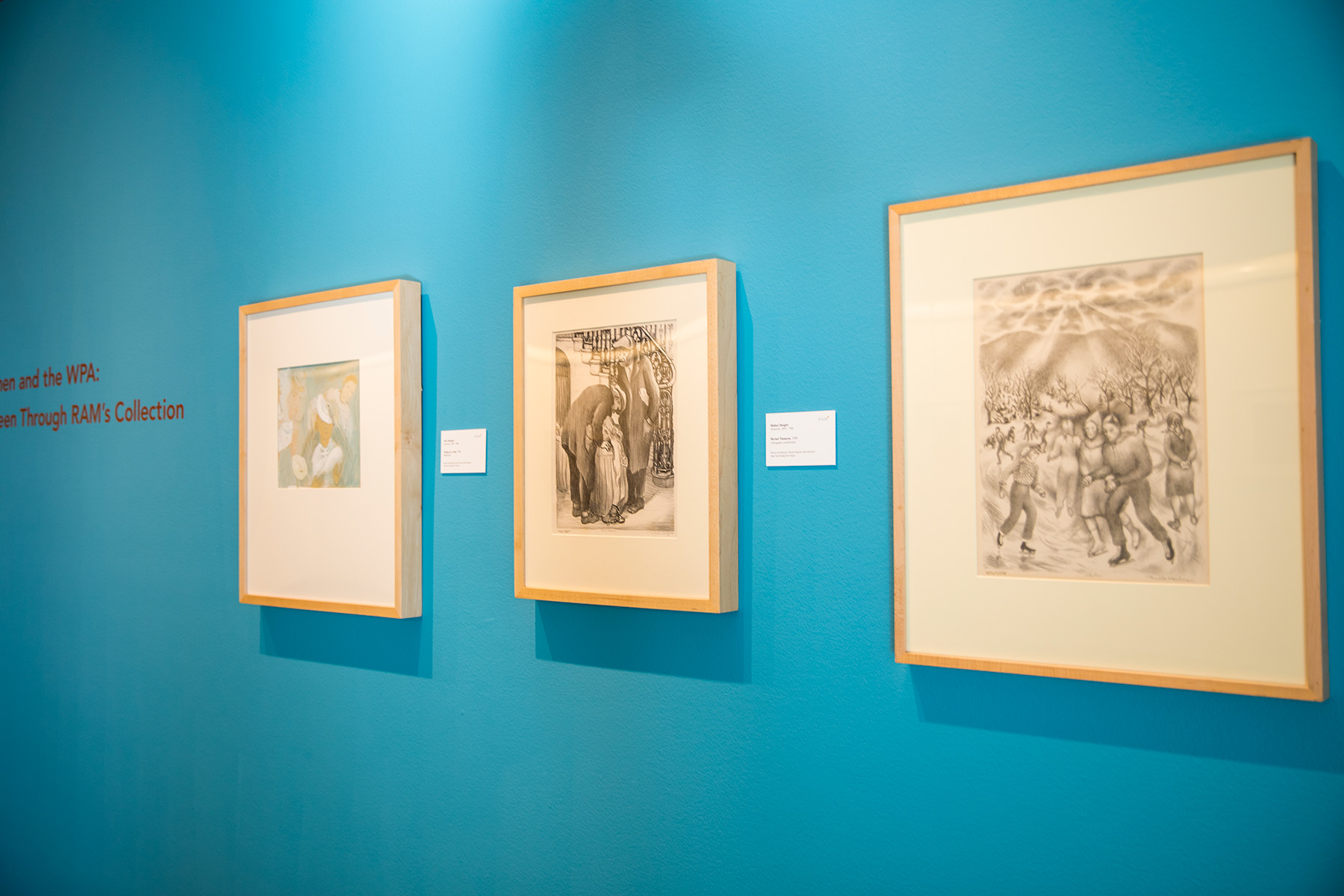 Installation view, Women and the WPA: As Seen Through RAM’s Collection
