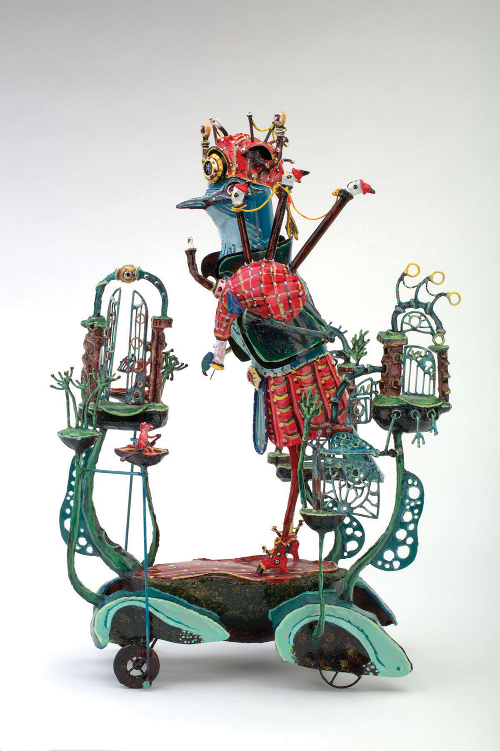 Bill Reid, Piper of the Gates whimsical metal sculpture