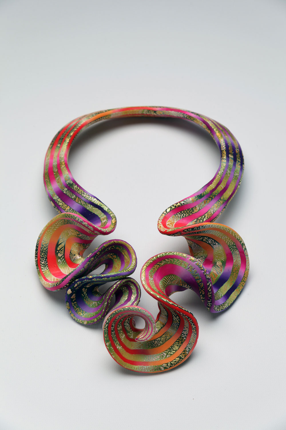 Elise Winters, Red Ruffle Cascade Neckpiece
