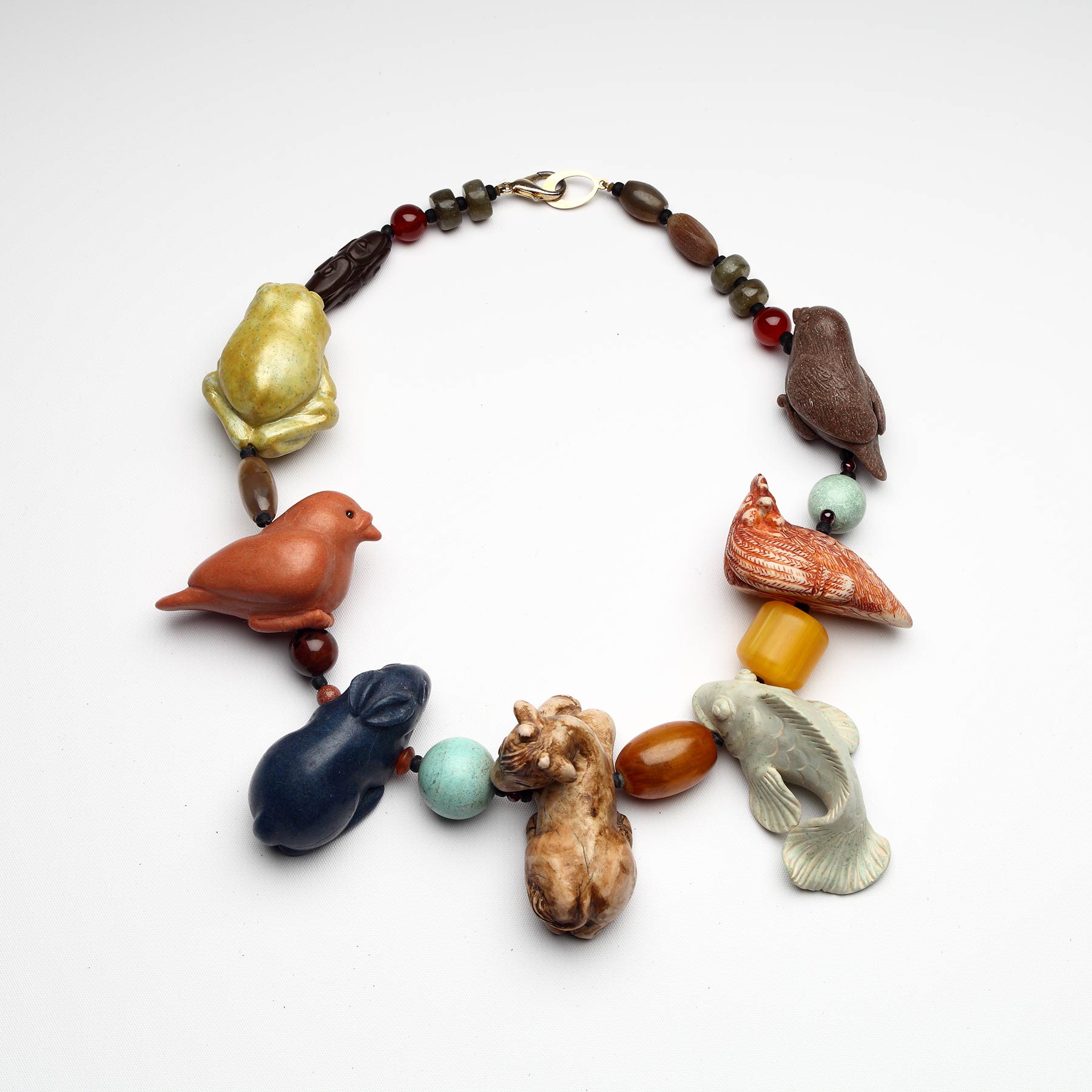 Donna Kato, Sculpted Animal Necklace